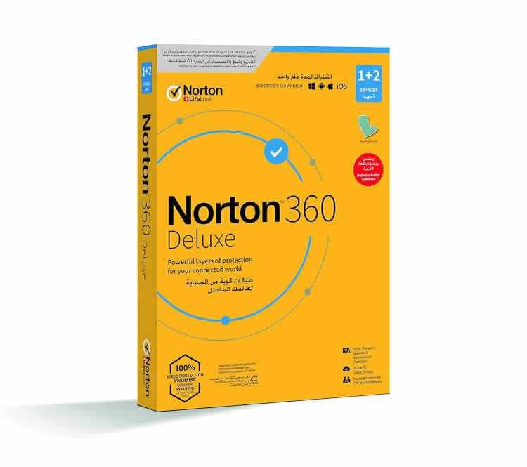 نورتون 360 ديلوكس (3 مستخدمين، 1 سنة) Norton 360 Deluxe