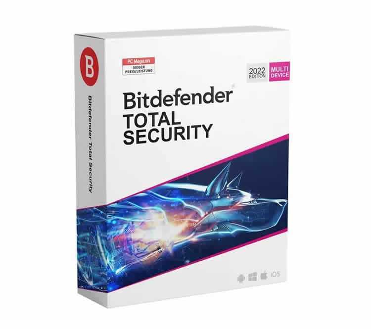 بيت ديفيندر توتال سكيورتي - حماية الشاملة (5 مستخدمين، 1  سنة) - Bitdefender